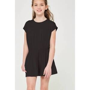NEW GOOD GIRL dolman sleeve romper in black